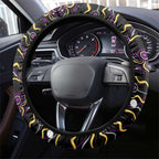 Merry Christmas Broncos Steering Wheel Cover Aboriginal Santa Rugby Mascot - Brisbane