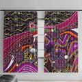 Merry Christmas Broncos Window Curtain Aboriginal Santa Rugby Mascot - Brisbane