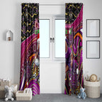 Merry Christmas Broncos Window Curtain Aboriginal Santa Rugby Mascot - Brisbane