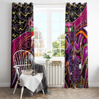 Merry Christmas Broncos Window Curtain Aboriginal Santa Rugby Mascot - Brisbane