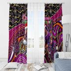 Merry Christmas Broncos Window Curtain Aboriginal Santa Rugby Mascot - Brisbane