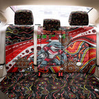 Merry Christmas Dolphins Back Car Seat Cover Aboriginal Santa Rugby Mascot - Redcliffe