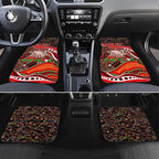 Merry Christmas Dolphins Car Mats Aboriginal Santa Rugby Mascot - Redcliffe
