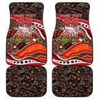 Merry Christmas Dolphins Car Mats Aboriginal Santa Rugby Mascot - Redcliffe