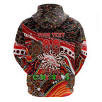 Merry Christmas Dolphins Hoodie Aboriginal Santa Rugby Mascot - Redcliffe