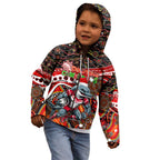 Merry Christmas Dolphins Kid Hoodie Aboriginal Santa Rugby Mascot - Redcliffe