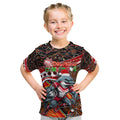 Merry Christmas Dolphins Kid T Shirt Aboriginal Santa Rugby Mascot - Redcliffe