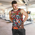 Merry Christmas Dolphins Men Tank Top Aboriginal Santa Rugby Mascot - Redcliffe