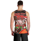 Merry Christmas Dolphins Men Tank Top Aboriginal Santa Rugby Mascot - Redcliffe