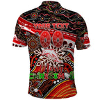Merry Christmas Dolphins Polo Shirt Aboriginal Santa Rugby Mascot - Redcliffe