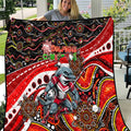Merry Christmas Dolphins Quilt Aboriginal Santa Rugby Mascot - Redcliffe