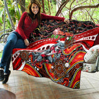 Merry Christmas Dolphins Quilt Aboriginal Santa Rugby Mascot - Redcliffe