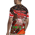 Merry Christmas Dolphins Rugby Jersey Aboriginal Santa Rugby Mascot - Redcliffe