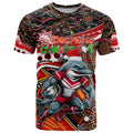 Merry Christmas Dolphins T Shirt Aboriginal Santa Rugby Mascot - Redcliffe