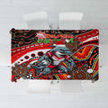 Merry Christmas Dolphins Tablecloth Aboriginal Santa Rugby Mascot - Redcliffe
