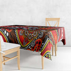 Merry Christmas Dolphins Tablecloth Aboriginal Santa Rugby Mascot - Redcliffe