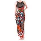 Merry Christmas Dolphins Tank Maxi Dress Aboriginal Santa Rugby Mascot - Redcliffe