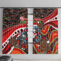 Merry Christmas Dolphins Window Curtain Aboriginal Santa Rugby Mascot - Redcliffe