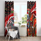 Merry Christmas Dolphins Window Curtain Aboriginal Santa Rugby Mascot - Redcliffe