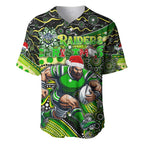 Merry Christmas Raiders Baseball Jersey Aboriginal Santa Rugby Mascot - Canberra