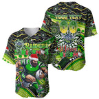 Merry Christmas Raiders Baseball Jersey Aboriginal Santa Rugby Mascot - Canberra