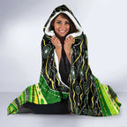 Merry Christmas Raiders Hooded Blanket Aboriginal Santa Rugby Mascot - Canberra