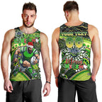 Merry Christmas Raiders Men Tank Top Aboriginal Santa Rugby Mascot - Canberra