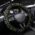 Merry Christmas Raiders Steering Wheel Cover Aboriginal Santa Rugby Mascot - Canberra