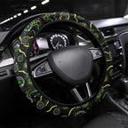 Merry Christmas Raiders Steering Wheel Cover Aboriginal Santa Rugby Mascot - Canberra