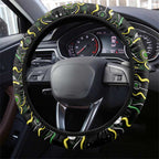 Merry Christmas Raiders Steering Wheel Cover Aboriginal Santa Rugby Mascot - Canberra