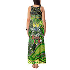 Merry Christmas Raiders Tank Maxi Dress Aboriginal Santa Rugby Mascot - Canberra