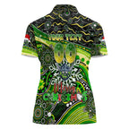 Merry Christmas Raiders Women Polo Shirt Aboriginal Santa Rugby Mascot - Canberra