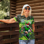 Merry Christmas Raiders Women Polo Shirt Aboriginal Santa Rugby Mascot - Canberra