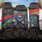 Merry Christmas New Zealand Warriors Back Car Seat Cover Aboriginal Santa Rugby Mascot