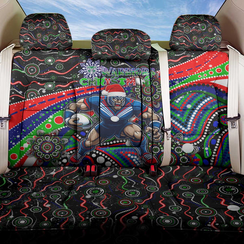 Merry Christmas New Zealand Warriors Back Car Seat Cover Aboriginal Santa Rugby Mascot