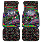 Merry Christmas New Zealand Warriors Car Mats Aboriginal Santa Rugby Mascot