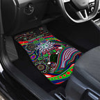 Merry Christmas New Zealand Warriors Car Mats Aboriginal Santa Rugby Mascot