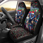 Merry Christmas New Zealand Warriors Car Seat Cover Aboriginal Santa Rugby Mascot