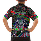 Merry Christmas New Zealand Warriors Hawaiian Shirt Aboriginal Santa Rugby Mascot