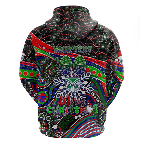 Merry Christmas New Zealand Warriors Hoodie Aboriginal Santa Rugby Mascot