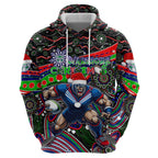 Merry Christmas New Zealand Warriors Hoodie Aboriginal Santa Rugby Mascot