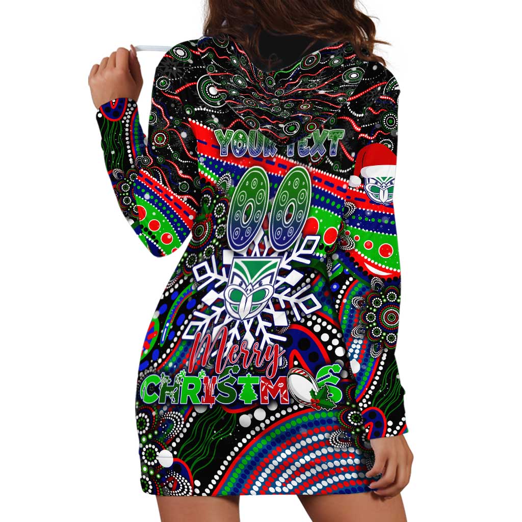 Merry Christmas New Zealand Warriors Hoodie Dress Aboriginal Santa Rugby Mascot