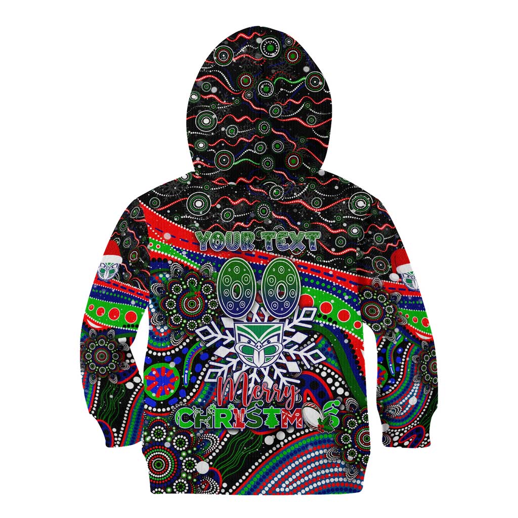 Merry Christmas New Zealand Warriors Kid Hoodie Aboriginal Santa Rugby Mascot