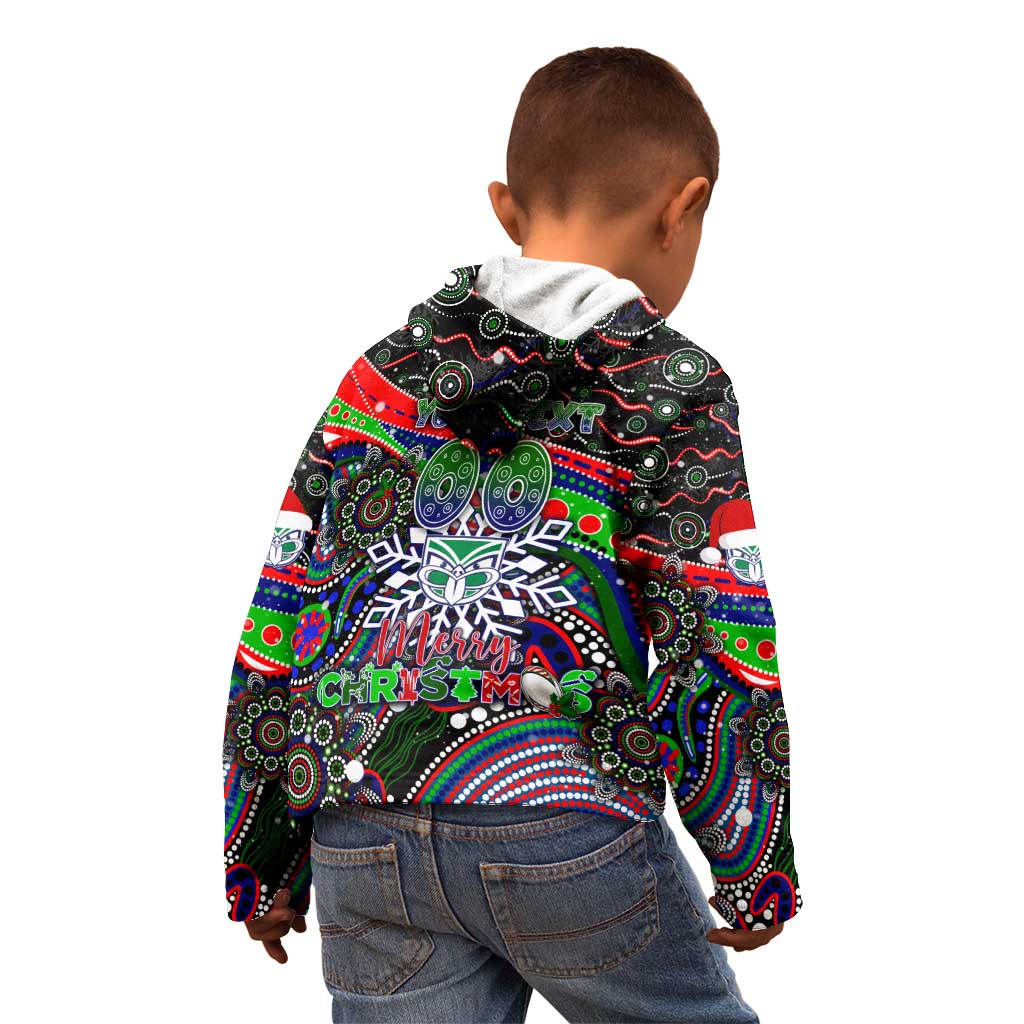 Merry Christmas New Zealand Warriors Kid Hoodie Aboriginal Santa Rugby Mascot