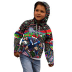 Merry Christmas New Zealand Warriors Kid Hoodie Aboriginal Santa Rugby Mascot