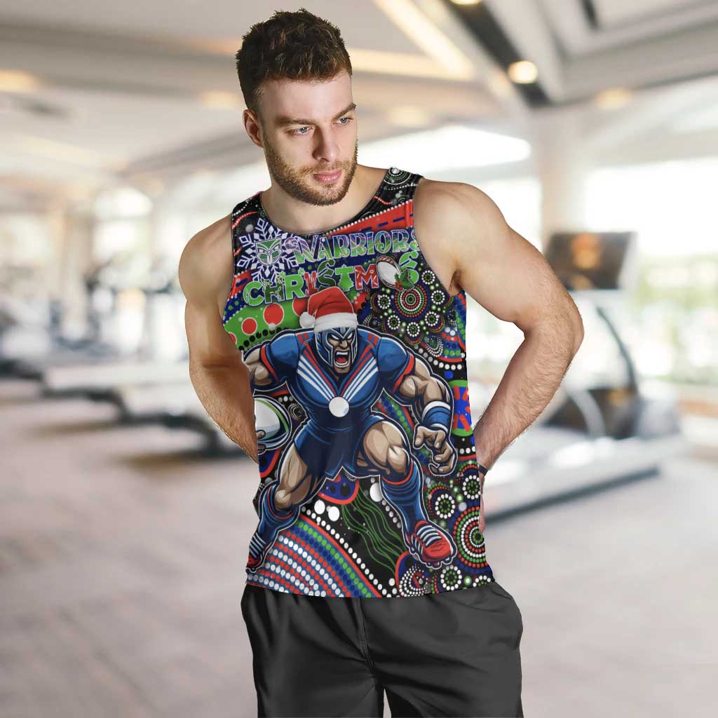 Merry Christmas New Zealand Warriors Men Tank Top Aboriginal Santa Rugby Mascot