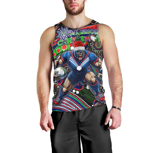 Merry Christmas New Zealand Warriors Men Tank Top Aboriginal Santa Rugby Mascot
