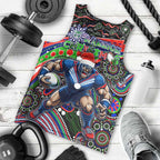 Merry Christmas New Zealand Warriors Men Tank Top Aboriginal Santa Rugby Mascot