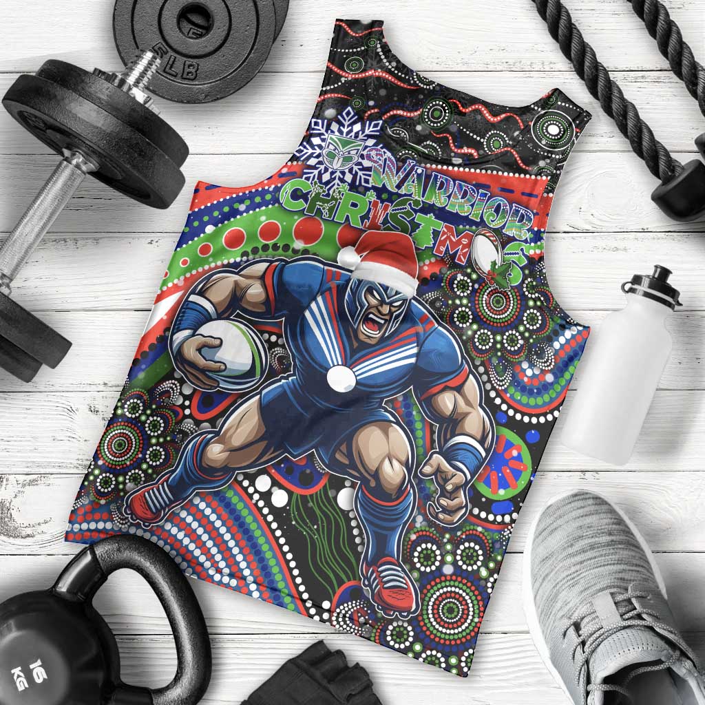 Merry Christmas New Zealand Warriors Men Tank Top Aboriginal Santa Rugby Mascot