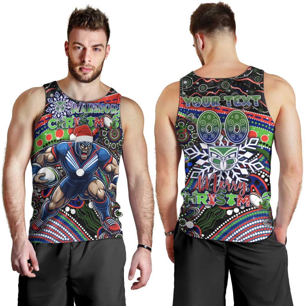 Merry Christmas New Zealand Warriors Men Tank Top Aboriginal Santa Rugby Mascot